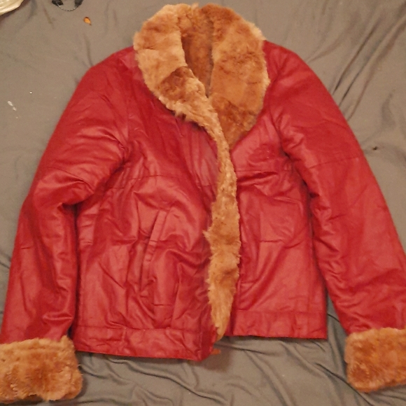 Reversable autum womans coat real fur - Picture 1 of 2